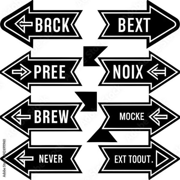 Fototapeta Vector Style Navigation Buttons