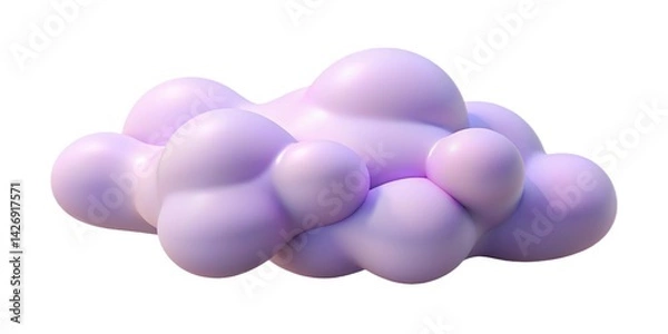 Obraz Abstract Glossy Gradient Bubbles with Interconnected Organic Shapes