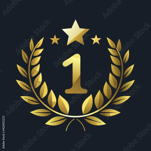 Obraz golden laurel wreath