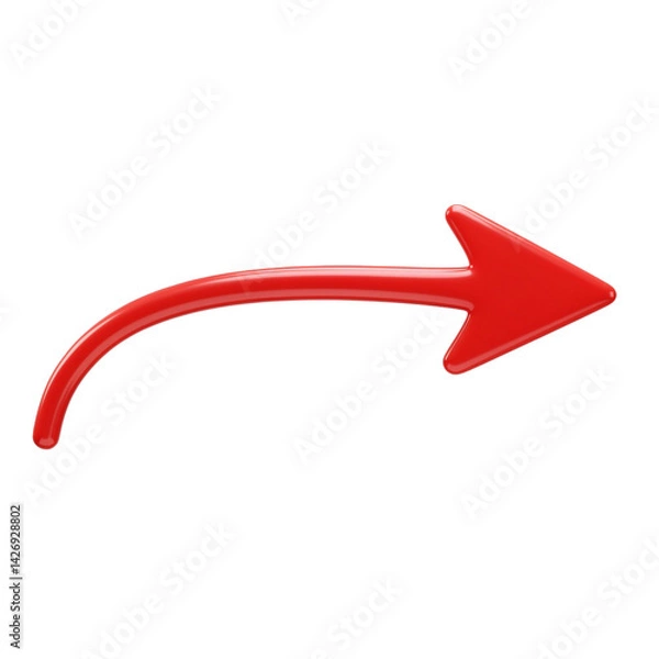 Fototapeta 3D arrow isolated on transparent background
