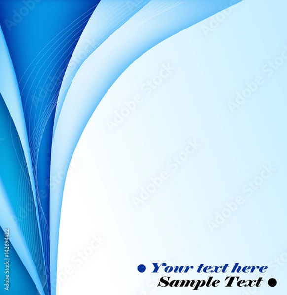 Obraz Abstract blue card for office