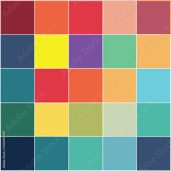 Fototapeta Minimalist Squares in Various Shades for Color Palette 