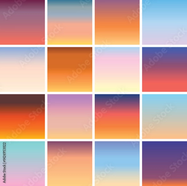 Obraz sunrise sunset skies gradient effect backgrounds