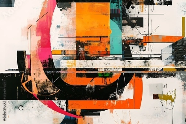 Obraz Fusion Of Abstract Typography And Surreal Art