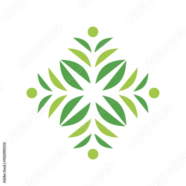Obraz leaf, nature, plant, vector, organic, tree, growth, illustration, green, abstract, bush, symbol, shape, decoration, sign, eco, set, botany, design, environment, ecology, isolated, flora, icon, backgro