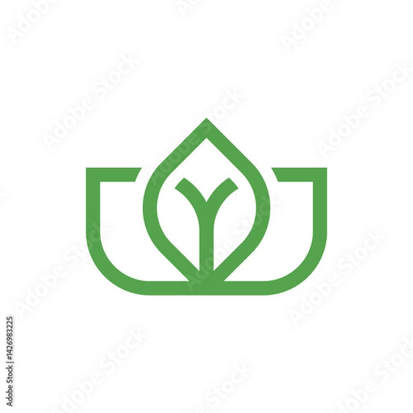 Obraz leaf, nature, plant, vector, organic, tree, growth, illustration, green, abstract, bush, symbol, shape, decoration, sign, eco, set, botany, design, environment, ecology, isolated, flora, icon, backgro