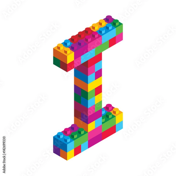 Obraz Isometric Alphabet Block