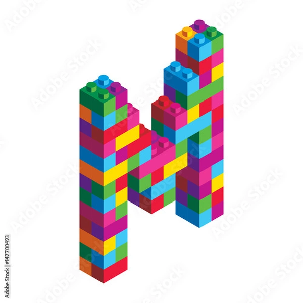 Obraz Isometric Alphabet Block