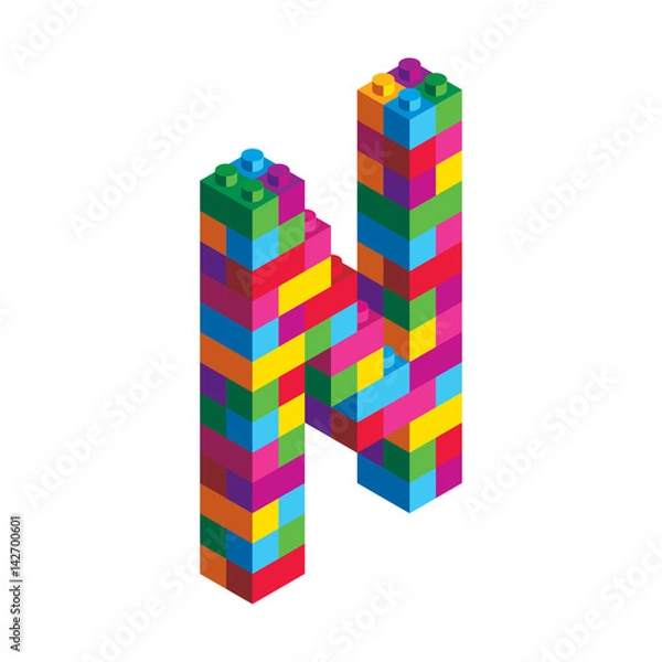 Obraz Isometric Alphabet Block