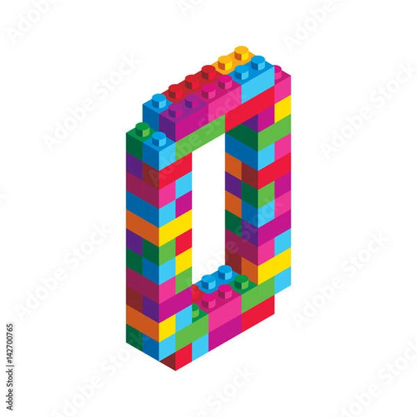Fototapeta Isometric Alphabet Block