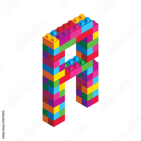 Obraz Isometric Alphabet Block