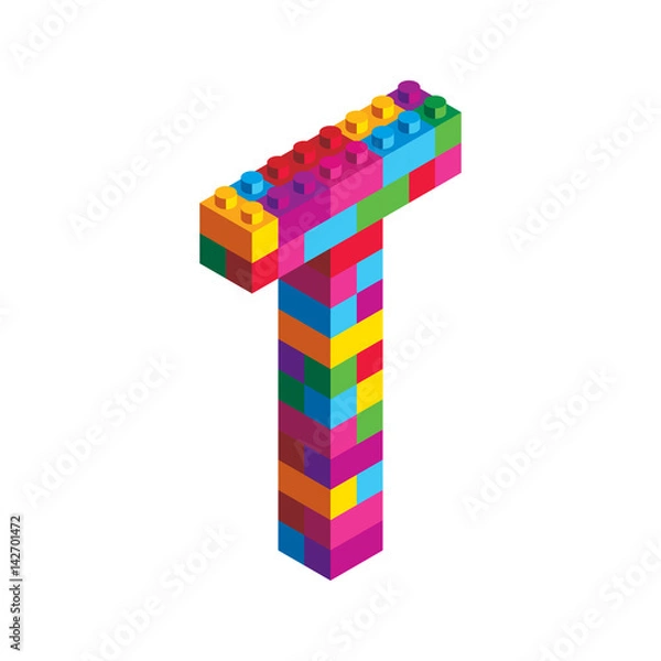 Obraz Isometric Alphabet Block
