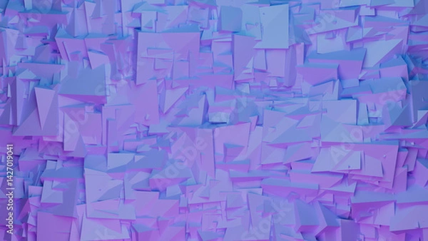 Obraz Abstract Low Poly Ice Background Graphic Design 3D illustration