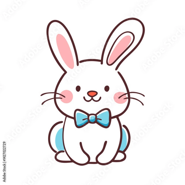 Fototapeta bunny with carrot icon, bunny with carrot vector illustration-simple illustration of bunny with carrot, perfect for bunny with carrot logos and icons