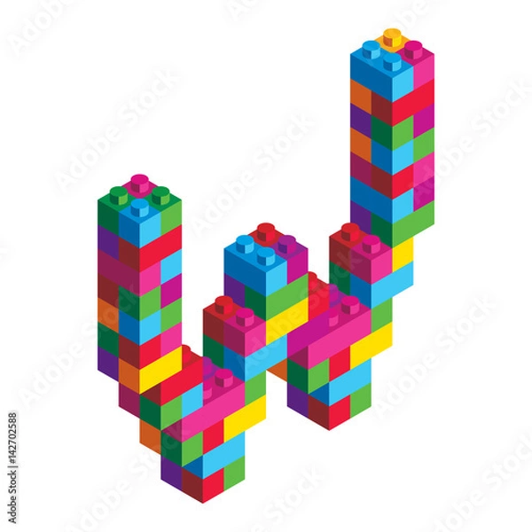 Obraz Isometric Alphabet Block