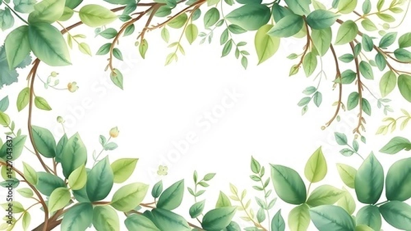 Fototapeta Greenery Botanical Frame