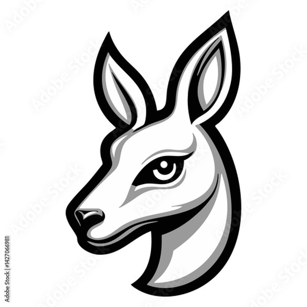 Obraz Kangaroo head vector icon