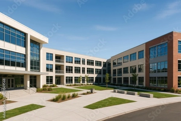 Obraz Modern educational campus architecture.