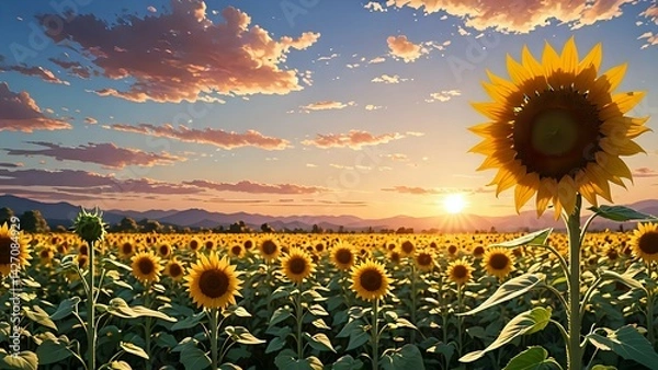 Obraz field of sunflowers