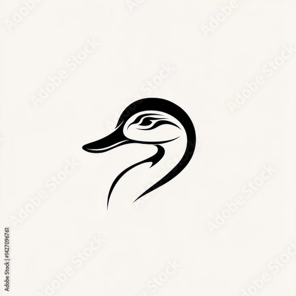 Fototapeta Duck Head Logo