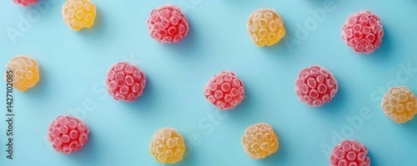 Fototapeta Row of jelly beans in a pattern