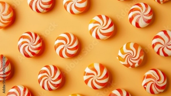 Fototapeta Bunch of candy with swirls on them