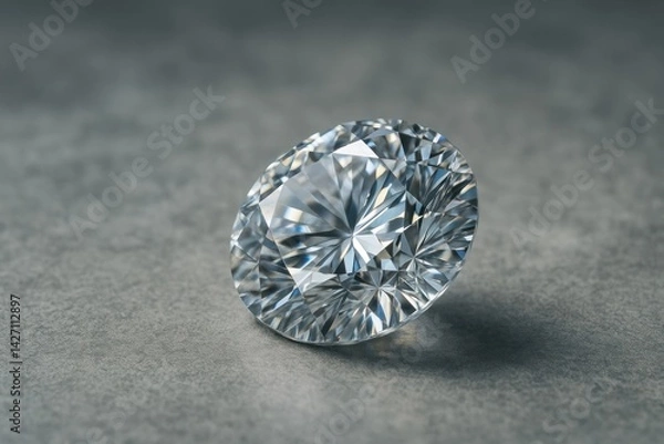 Fototapeta Brilliant, sparkling diamond on surface.