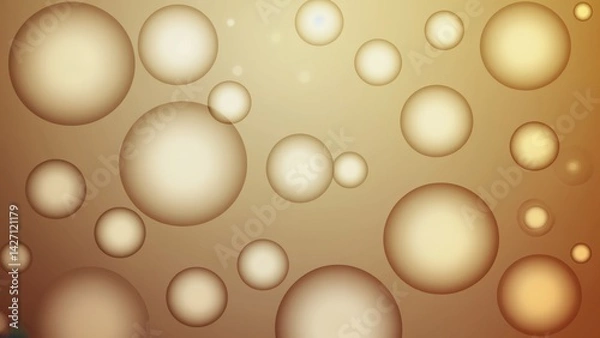 Obraz Bubbles with light refracting through them, creating a fizzy effect reminiscent of underwater sunbeams.