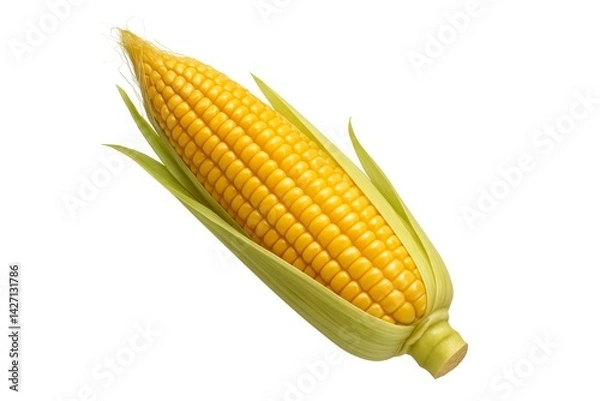Fototapeta Fresh Yellow Corn on the Cob Ready for Cooking and Enjoying at Summer Gatherings or Family Meals