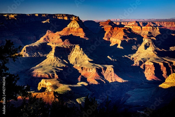 Fototapeta Spectacular view from the south rim of the Grand Canyon in Arizona