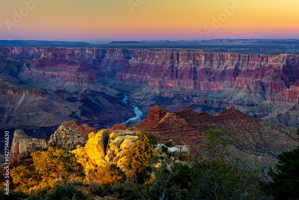 Fototapeta Spectacular view from the south rim of the Grand Canyon in Arizona