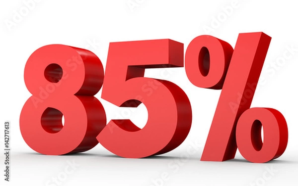 Fototapeta Eighty five percent off. Discount 85 %.