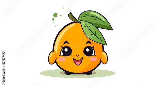 Fototapeta Creative logo design for mango company representing fun and cuteness with a touch of humor