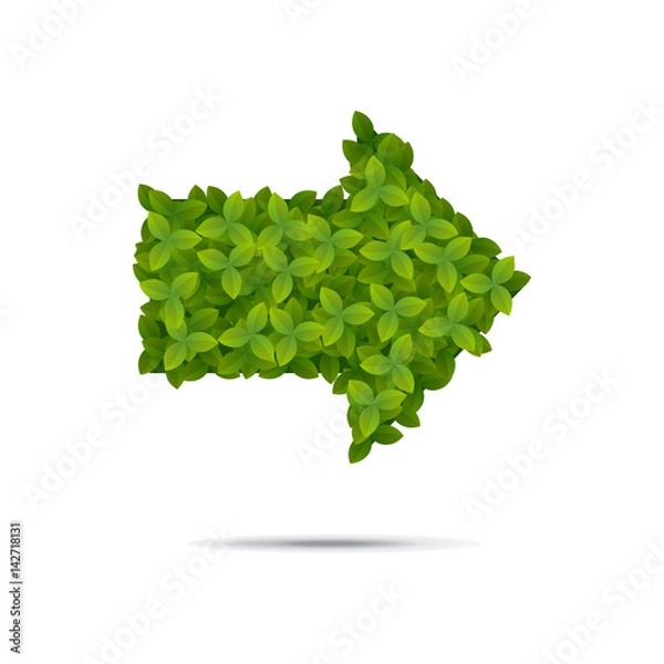 Obraz An arrow covered in leaves