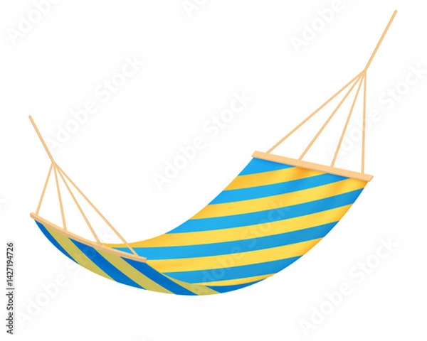 Fototapeta Striped Hammock for Relaxation