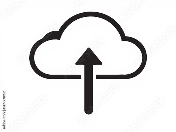 Fototapeta Cloud Uploading Data Storage Backup Transfer Internet Technology System