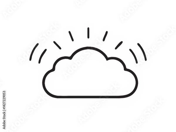 Fototapeta Cloud Computing Signal Transmission Network Data Wireless Server Technology