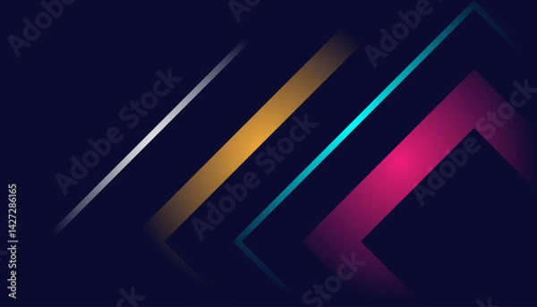 Fototapeta Geometric Abstract Background with Colorful Lines