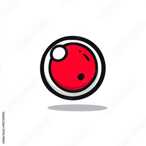 Fototapeta Social media live streaming icon with red dot