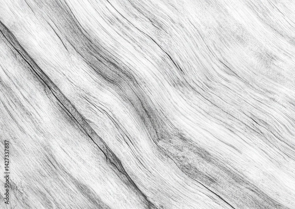 Fototapeta White and Gray Wooden Surface with Natural Grain Texture