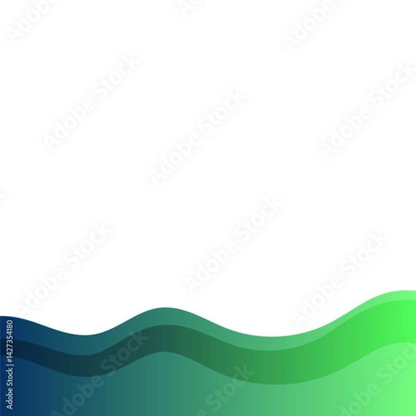 Fototapeta Footer Gradient Wave Shape
