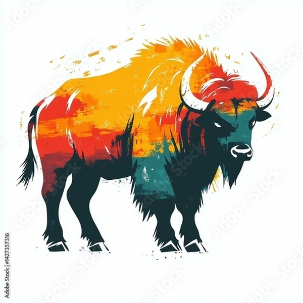 Obraz Colorful Bufallo Logo