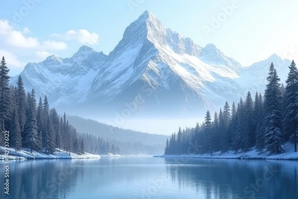 Obraz Mountain Snow Coverage Scenery