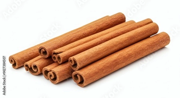 Obraz Cinnamon sticks isolated on white background
