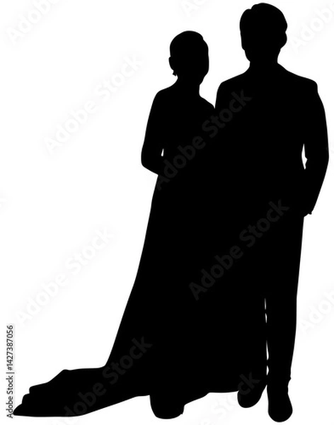Fototapeta Romantic Wedding Silhouette