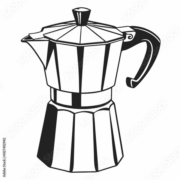 Fototapeta coffee maker isolated on white background