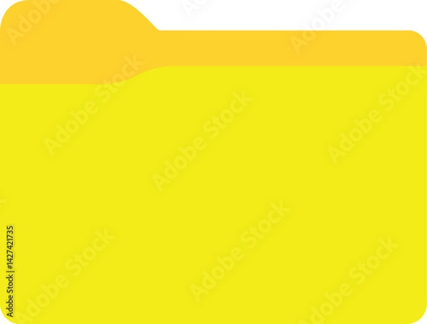 Fototapeta Minimal Style Yellow Folder Icon for Interface Design