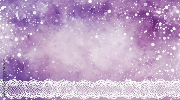 Obraz Abstract Purple Background with Soft Bokeh and Lace Design Elements