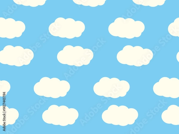 Obraz 背景（水色、雲、空）