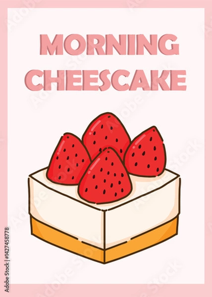 Obraz a cheese cake card design